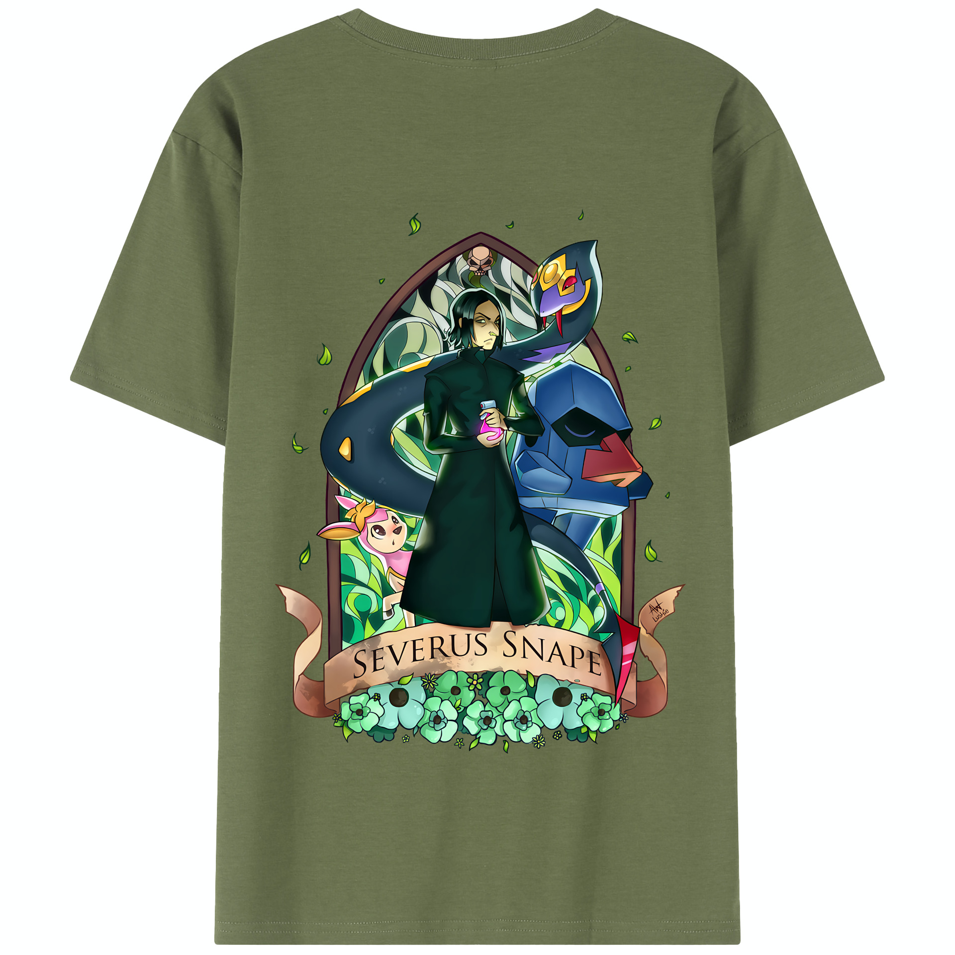 （画像用） Harry Potter ハリー・ポッターシリーズ 綿100％半袖Tシャツ（背面プリント）